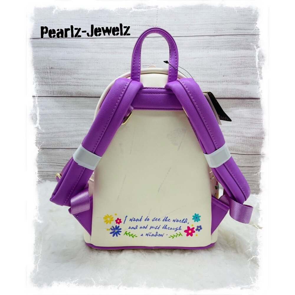 Loungefly Disney Princess Rapunzel Tangled Tower Scene Mini Backpack NWT - Picture 3 of 7
